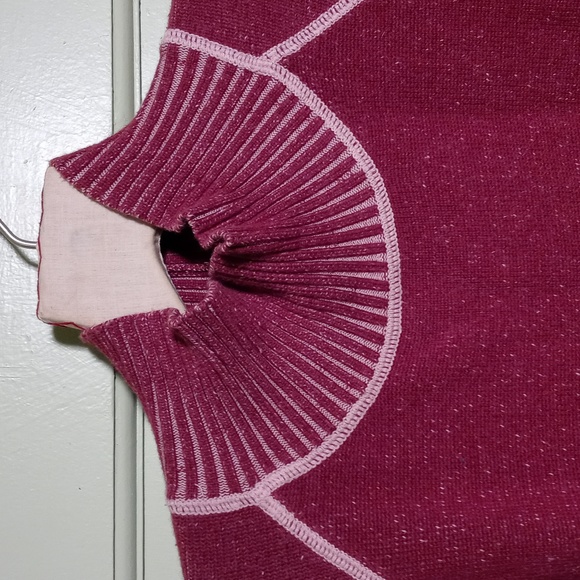 Women's Levi's red tag mock neck burgundy sweater Large - Picture 3 of 5